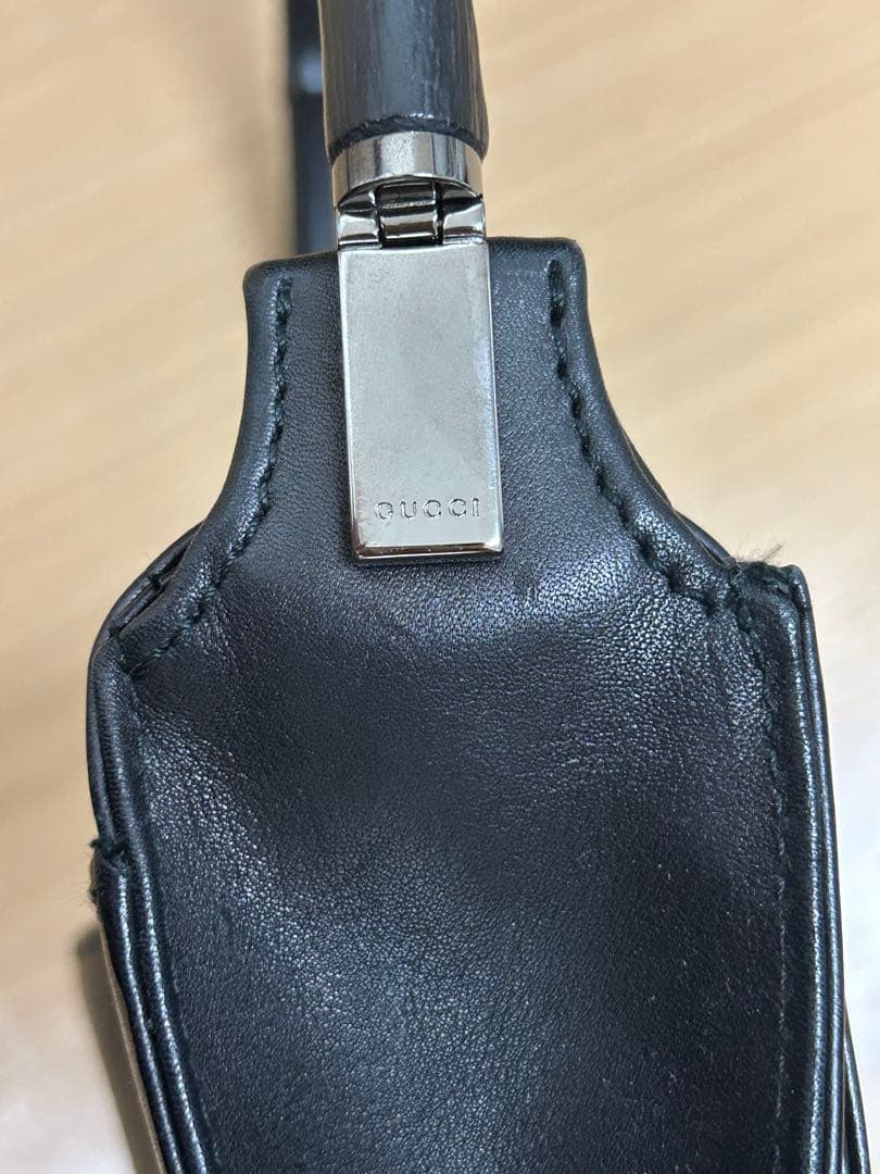 黒　GUCCH グッチ　バンブー　ワンショルダーバッグ