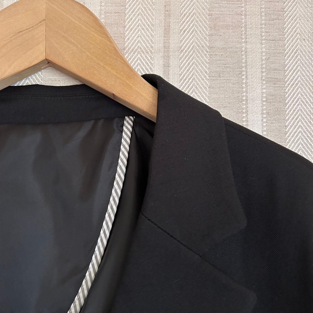 大きいサイズ19号TOPVALU 洗える！黒ストレッチテーパードパンツスーツ