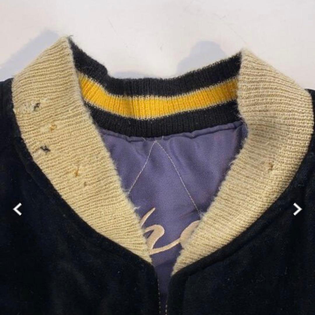 テーラー東洋 スカジャン 別珍 黒 XL虎 リバーシブル ジップ破損 TT125