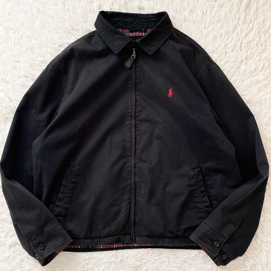希少 XXLサイズ RALPH LAUREN スウィングトップ ポニー刺繍 黒