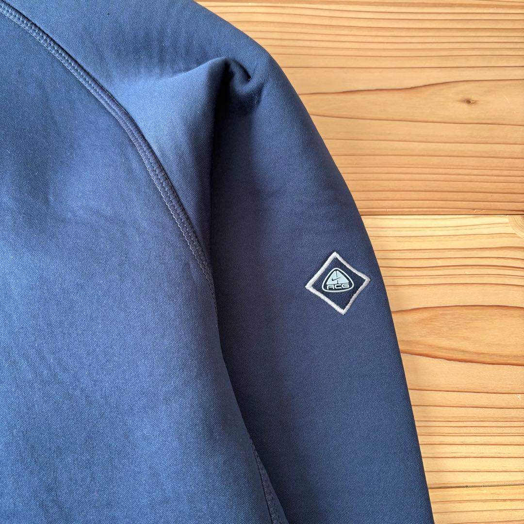 00s NIKE ACG 裏起毛 サムホール パーカー 紺