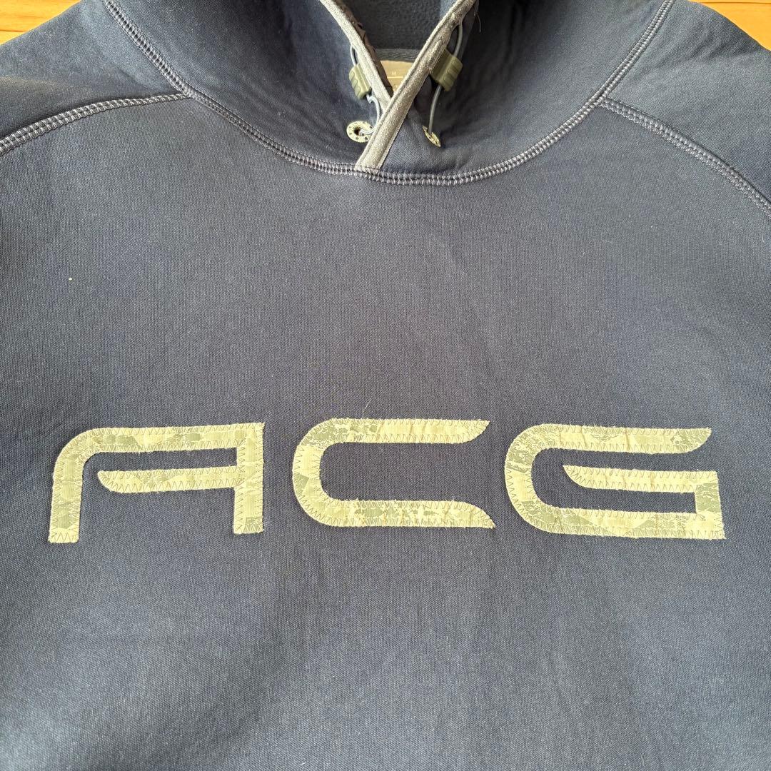 00s NIKE ACG 裏起毛 サムホール パーカー 紺