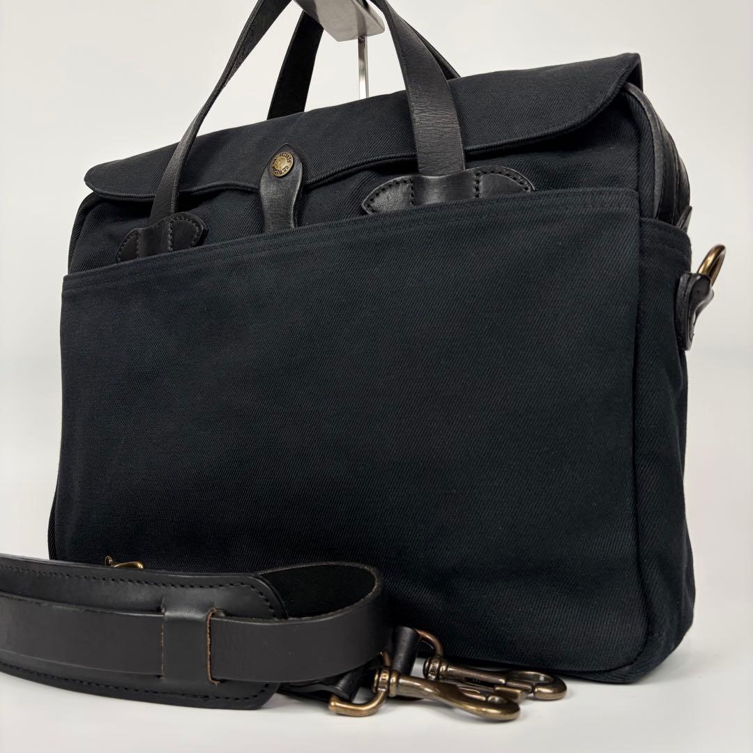 美品✨フィルソン ラギットツイル 2way ビジネスバッグ USA製 ブラック黒