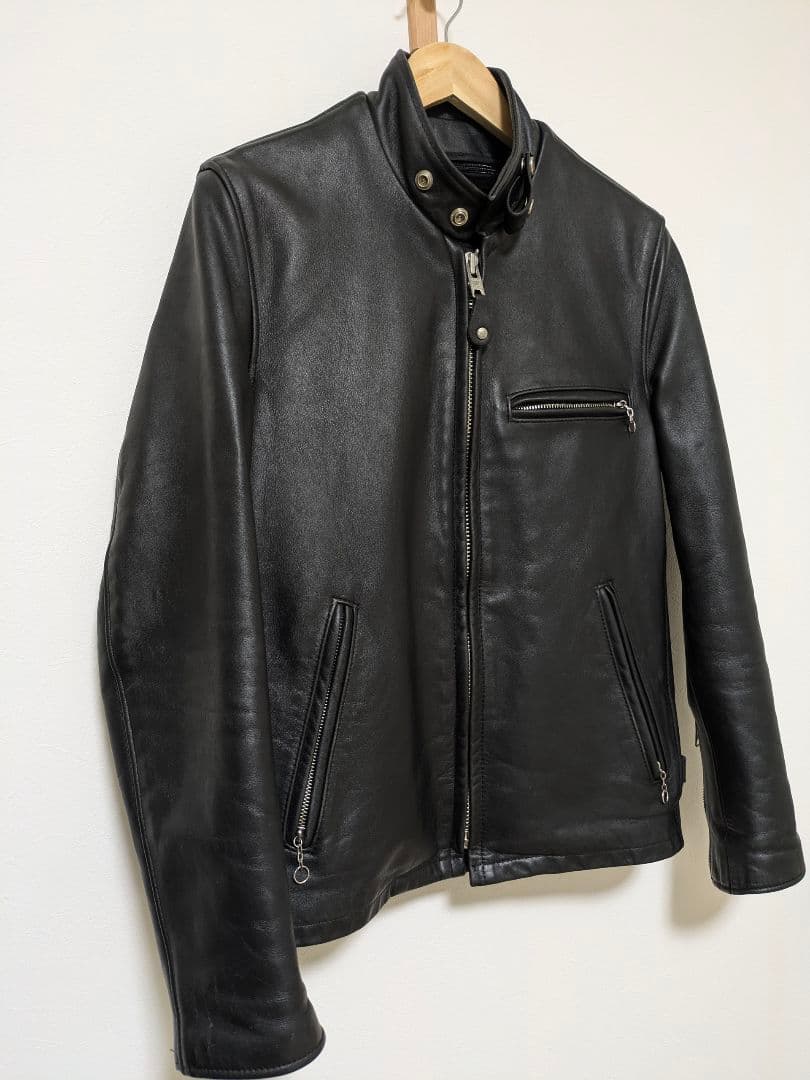 Schoot ショット 新型641 ライナー付 シングルライダースジャケット34