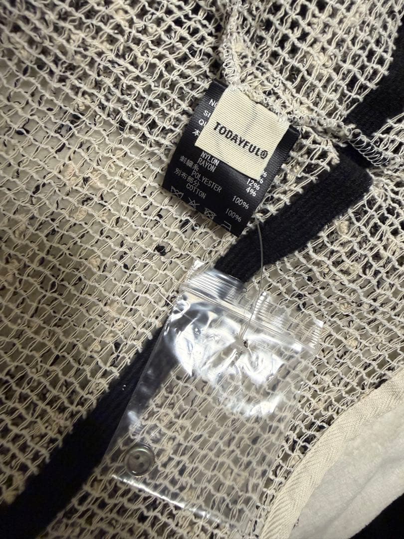 todayful エンブロイダリーメッシュシャツ