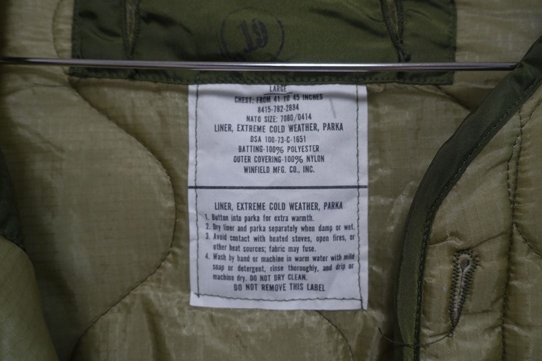 80’s 米軍　実物 ヴィンテージ Lサイズ M-65 モッズコート ライナー