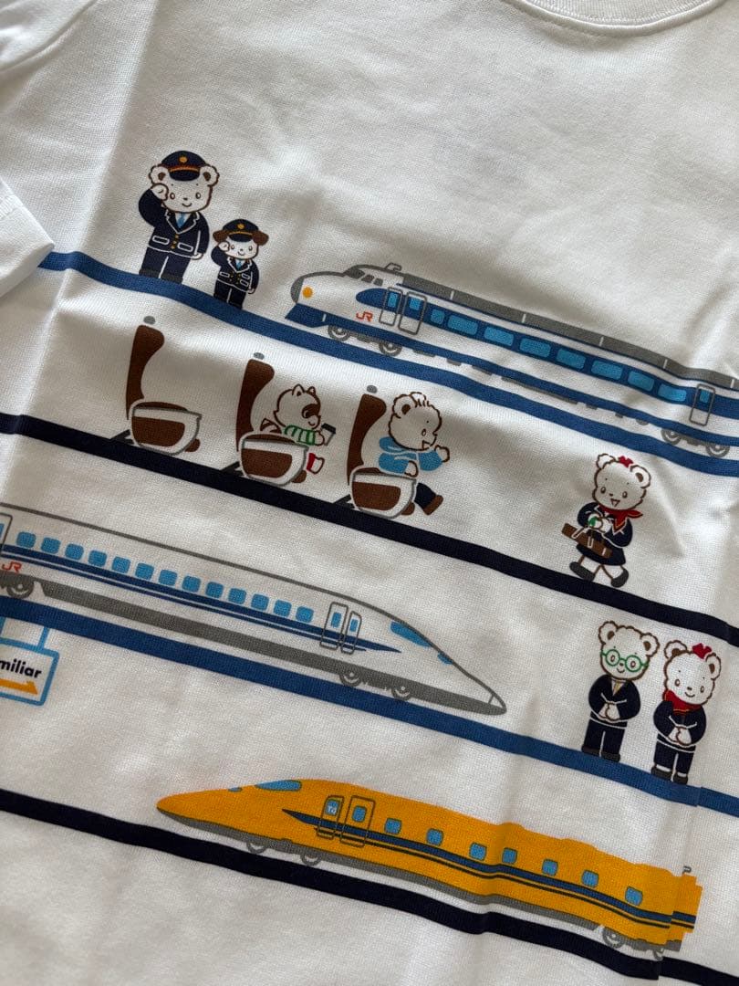 familiar 新幹線プリント Tシャツ