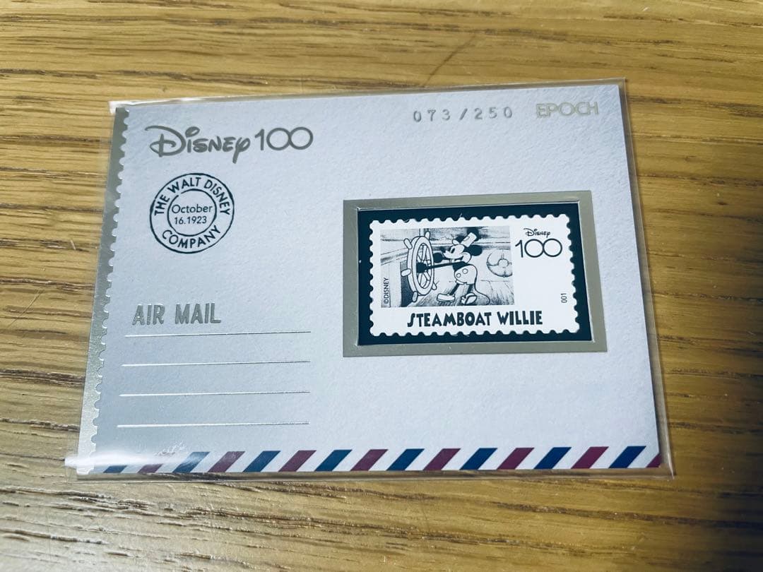 美品　希少【250枚限定】蒸気船ウィリー カード 切手 ディズニー