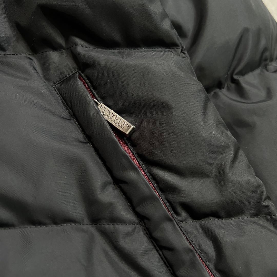 ア*】様 バーバリーブラックレーベル ダウンジャケット ノバチェック ラビットフ