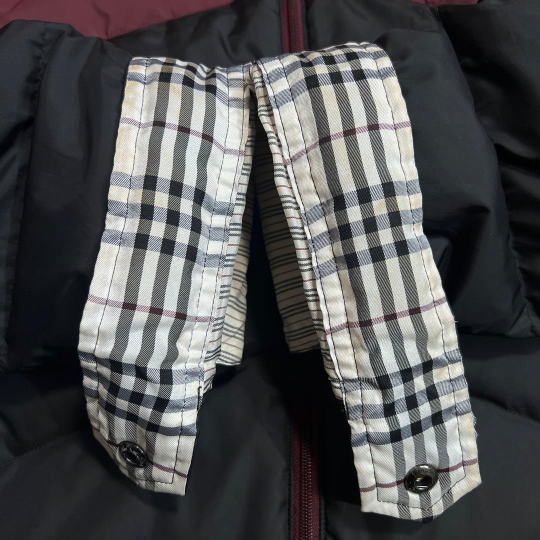 ア*】様 バーバリーブラックレーベル ダウンジャケット ノバチェック ラビットフ