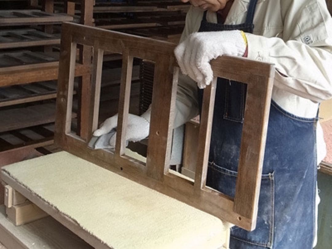 豊岡クラフト　木製 2段本棚 キャスター付き　ライトブラウン