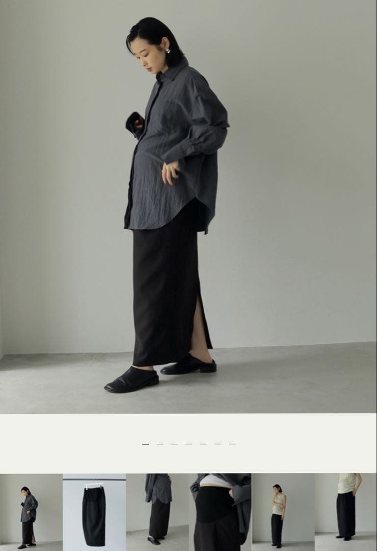 【Reha.】Tuck Maxi Skirt