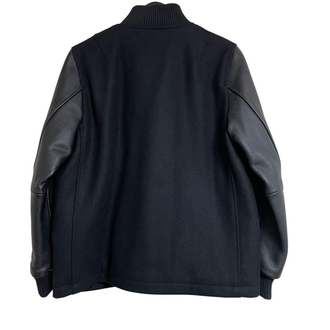 ブルックスブラザーズ MOON生地 IENA別注 レザー切替ウールスタジャン S