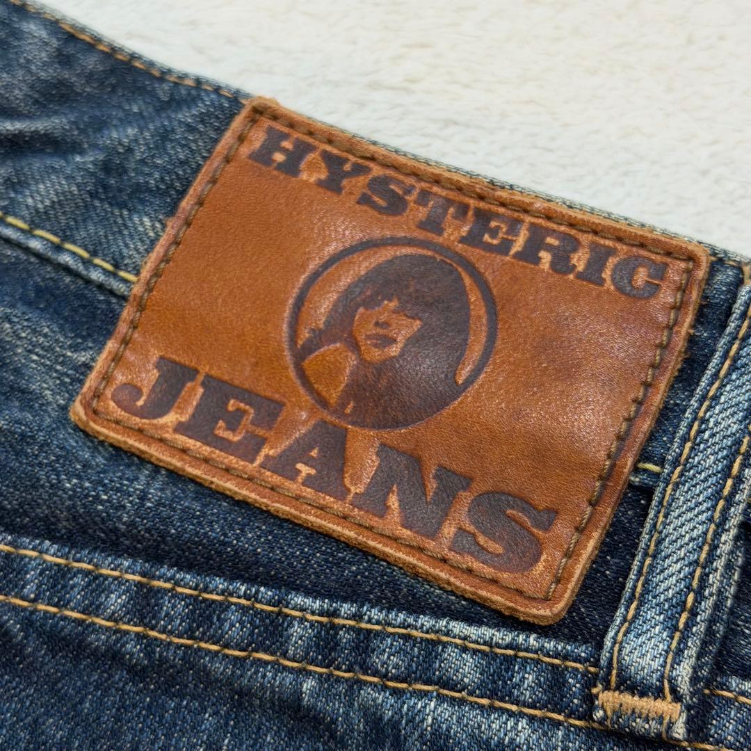 ヒステリックグラマー　SEE NO EVIL デニム　スタッズ　ダメージ加工