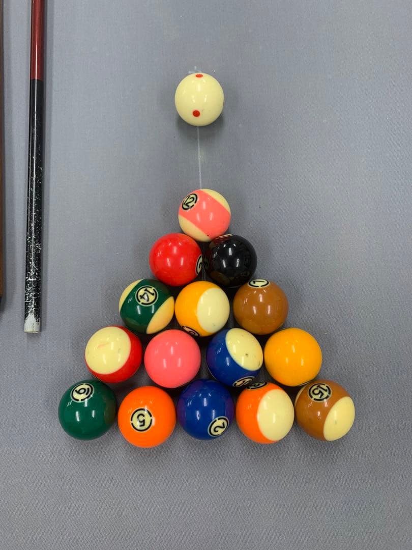 中古 : Brunswick ビリヤード台 9フィート 付属品付き