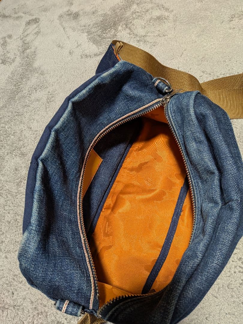 BAPE×PORTER 　ウエストバッグ　デニム　インディゴ