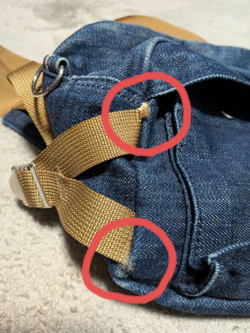 BAPE×PORTER 　ウエストバッグ　デニム　インディゴ