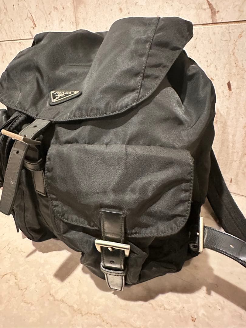 美品　PRADA プラダ　ポコノ ナイロン カーフ レザー 本革リュックサック