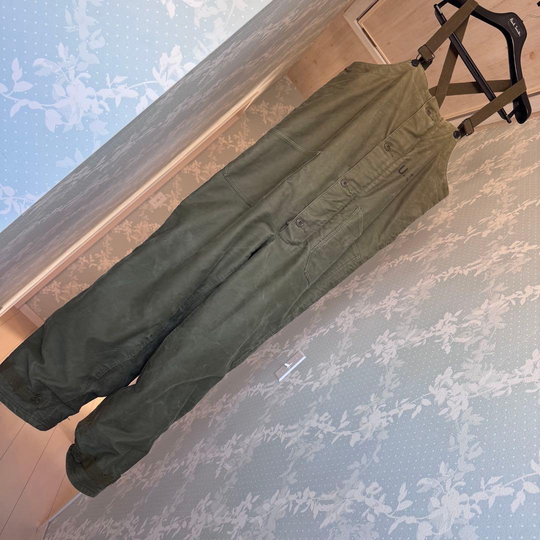 米軍実物50S U.S.NAVY N-1 デッキパンツ M オーバーオール