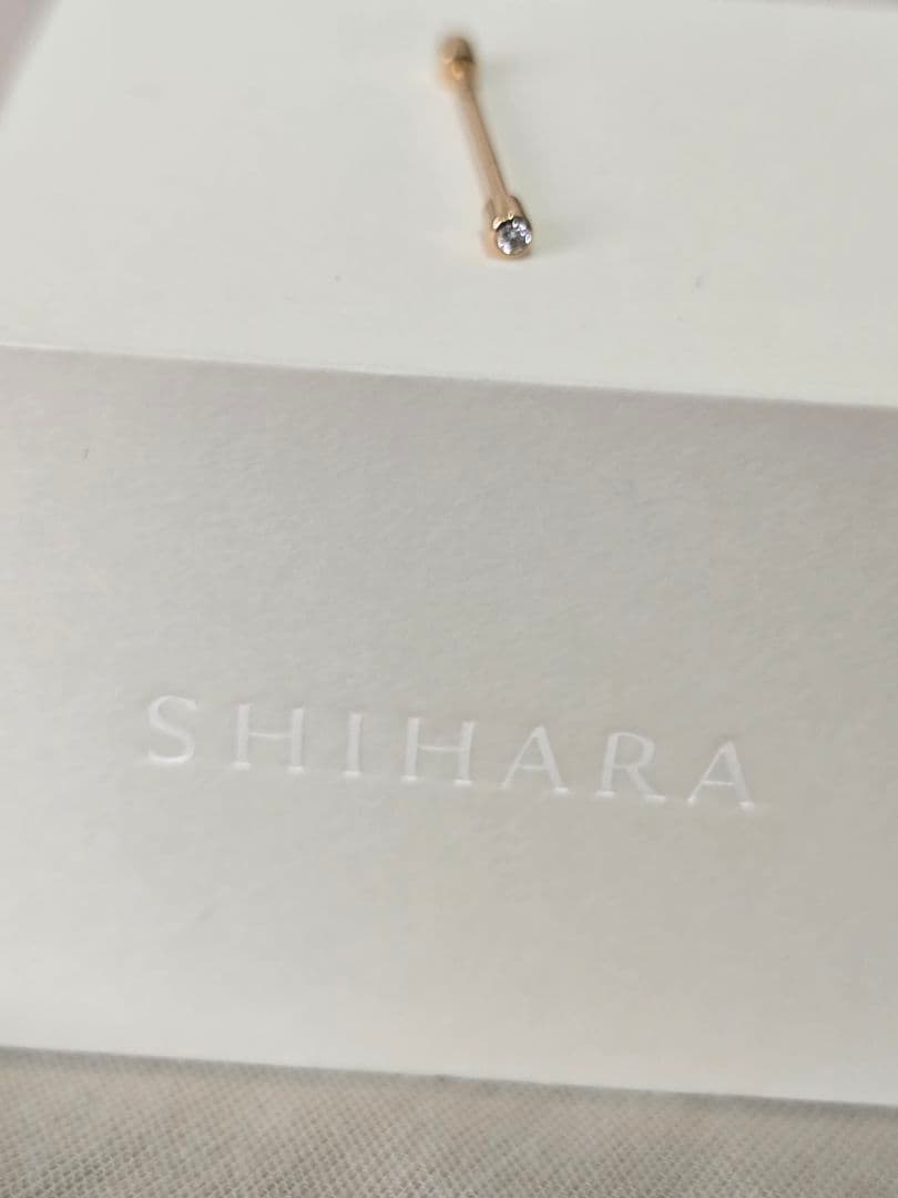 【未使用】Shihara　Twist pin　ダイヤモンド ピアス　18K