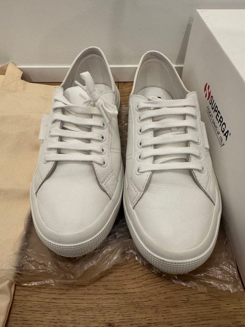 一時値下SUPERGA スペルガ 本革スニーカー トゥモローランド別注 ホワイト