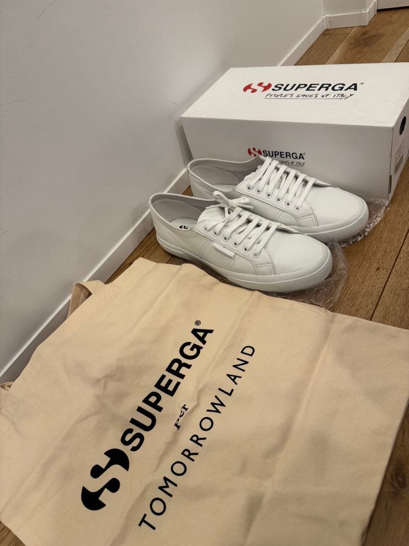 一時値下SUPERGA スペルガ 本革スニーカー トゥモローランド別注 ホワイト