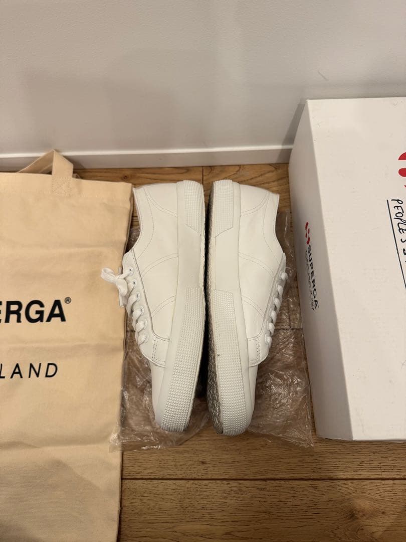 一時値下SUPERGA スペルガ 本革スニーカー トゥモローランド別注 ホワイト