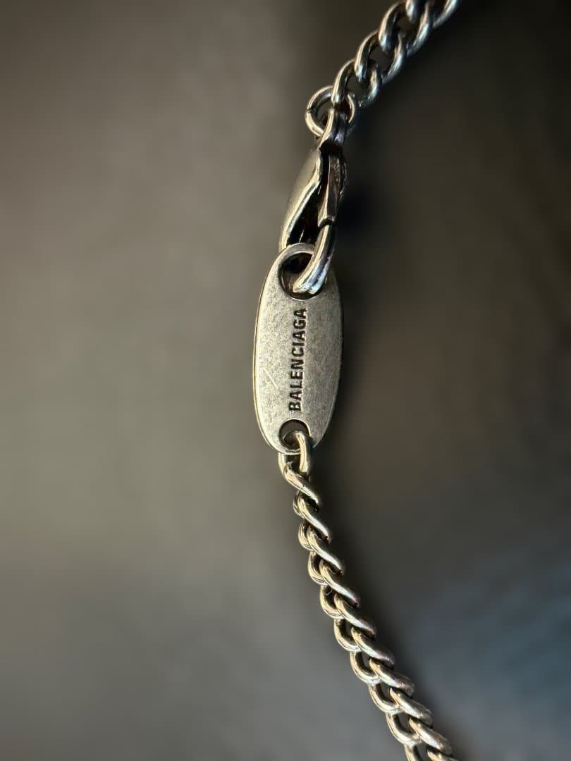 バレンシアガ　BBアイコン　チェーン　ネックレス　シルバー
