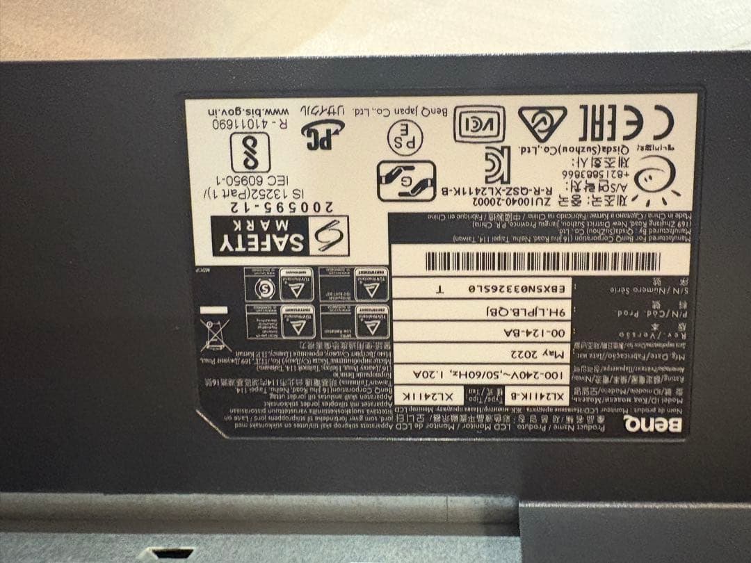 BenQ XL2411K 24インチ モニター