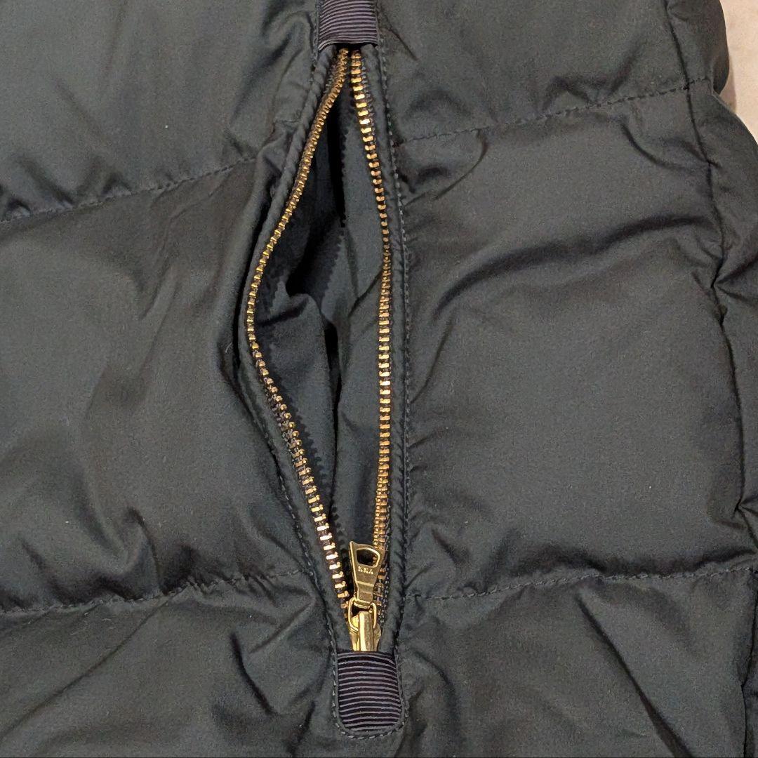 極美品 ナノユニバース リモンタ ダウンベスト M カーキ 2way ファー