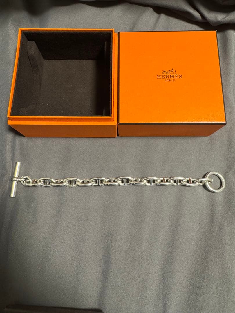 HERMES ブレスレット　エルメス シェーヌダンクル　 GM 14コマ