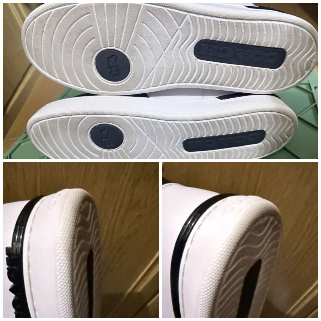 ⚪️【美品】COACH ハイカットスニーカー 白×黒 メンズ　27cm