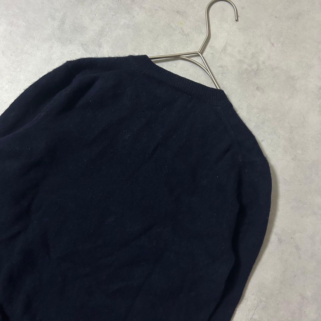 プレイコムデギャルソン ニット ハートワッペン Vネック ネイビー AD2009