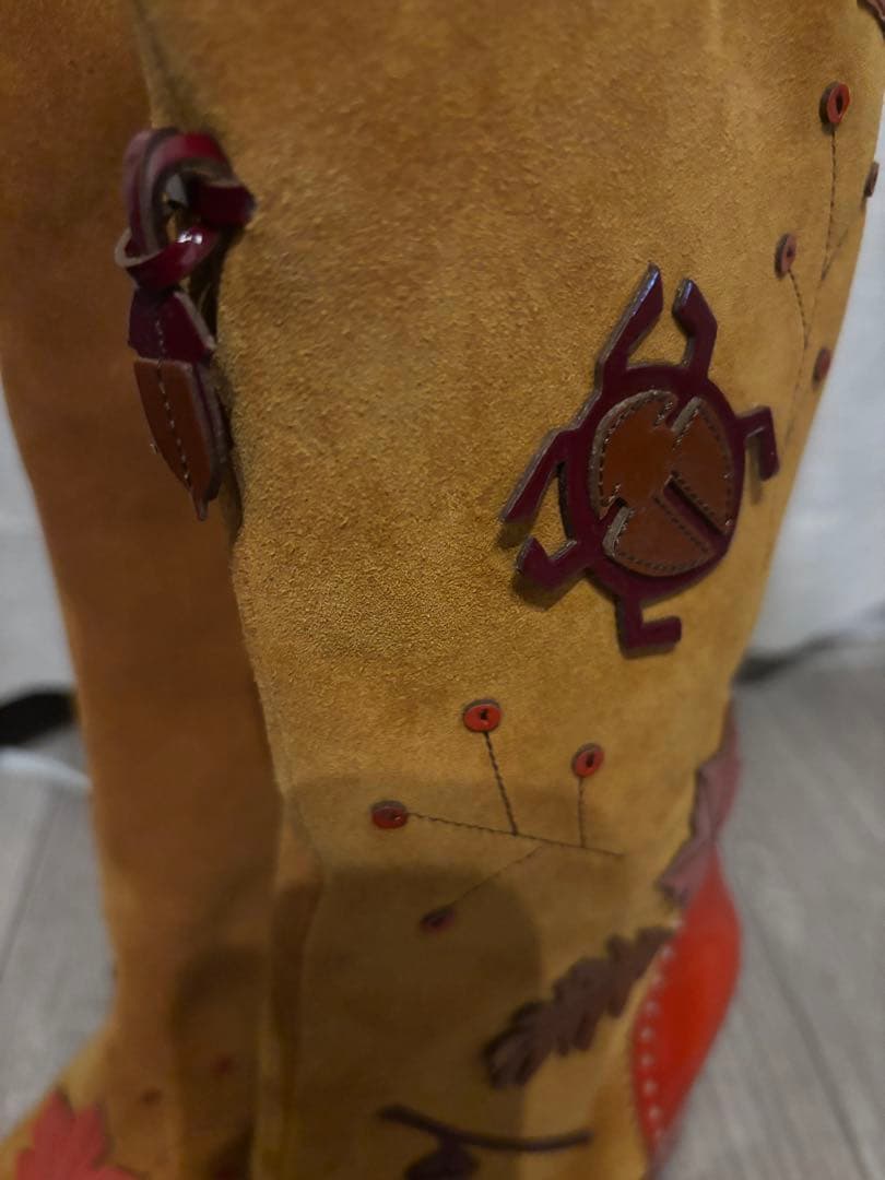 PRADA 1999年 ブーツカブトムシと落ち葉 24.5 プラダ