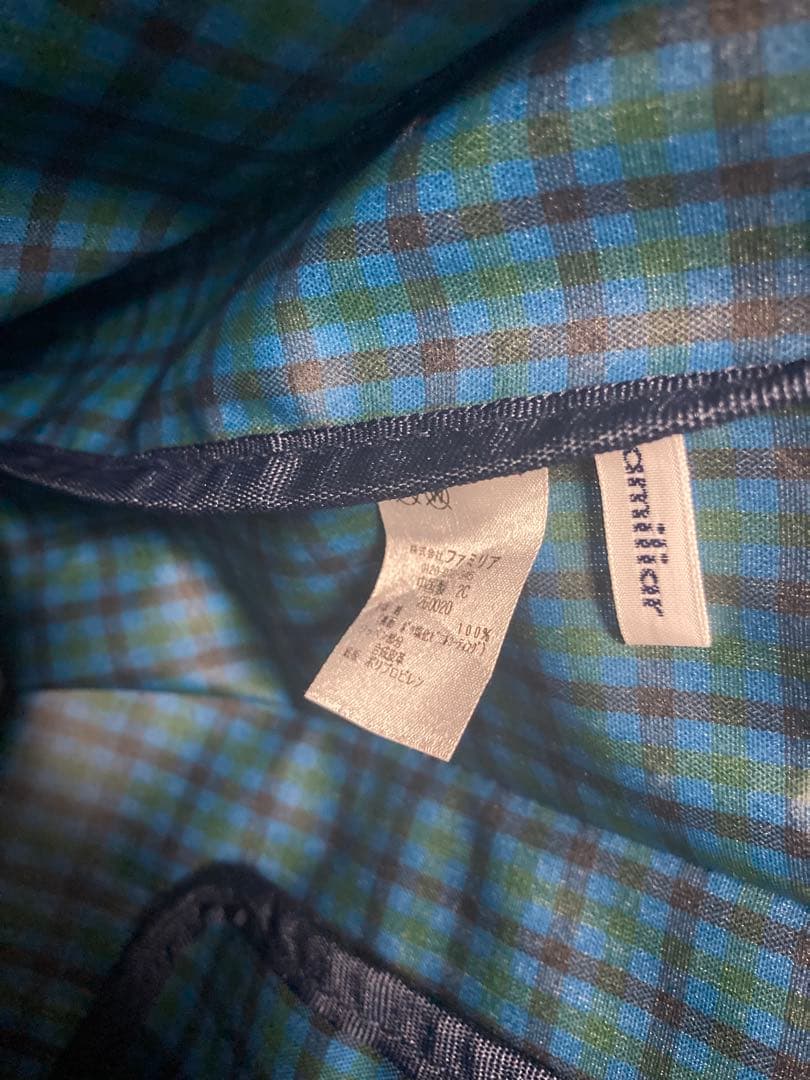 familiar チェック柄トートバッグ