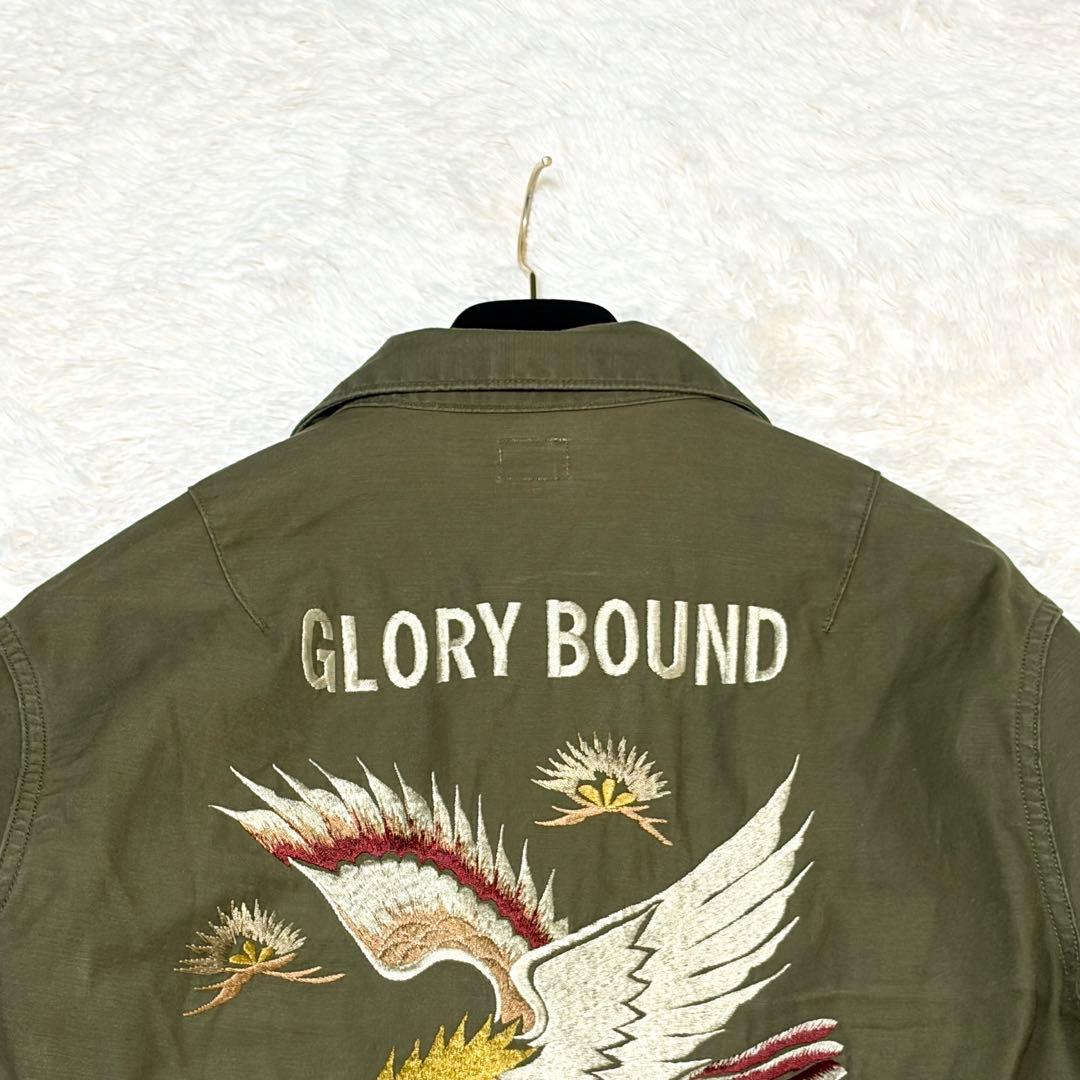 完売品✨COOTIE スーベニアシャツ 長袖 龍 鷹 刺繍 カーキ L