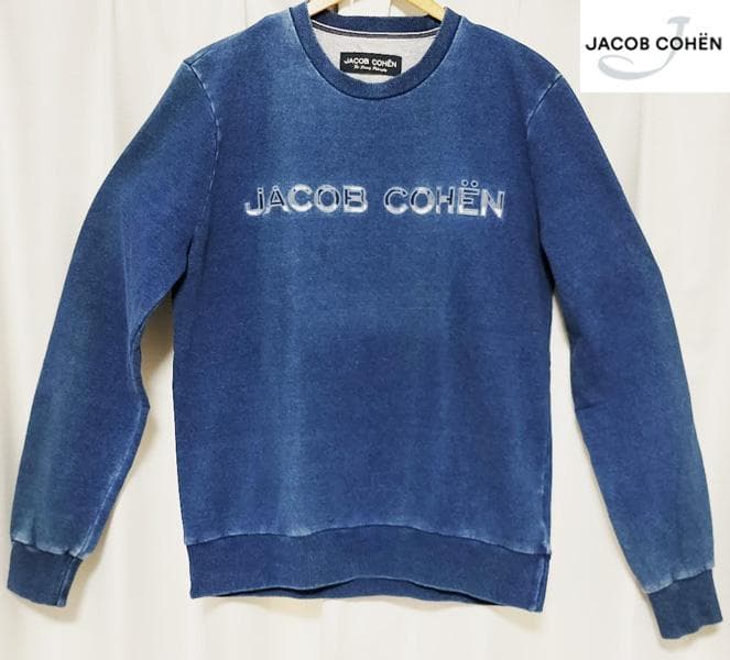 【古着】JACOB COHEN ヤコブコーエンスウェット トレーナー ブルー S