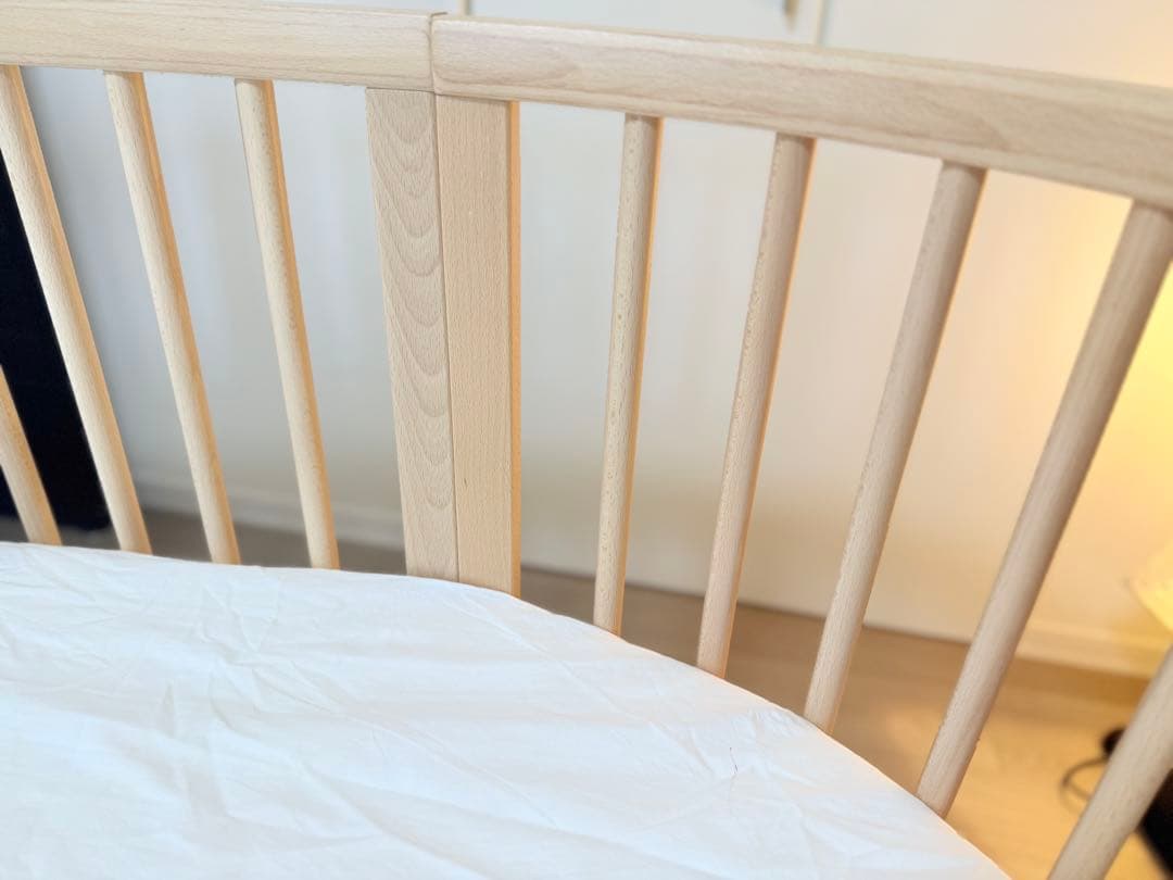 STOKKE スリーピーベビーベッド ナチュラルウッド　美品