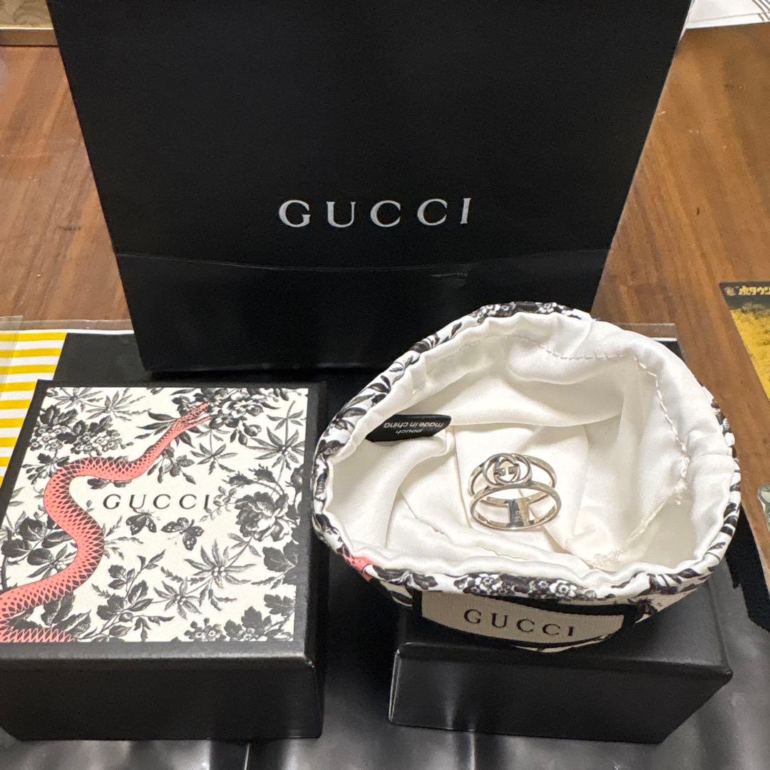GUCCI ダブルGロゴ シルバーリング