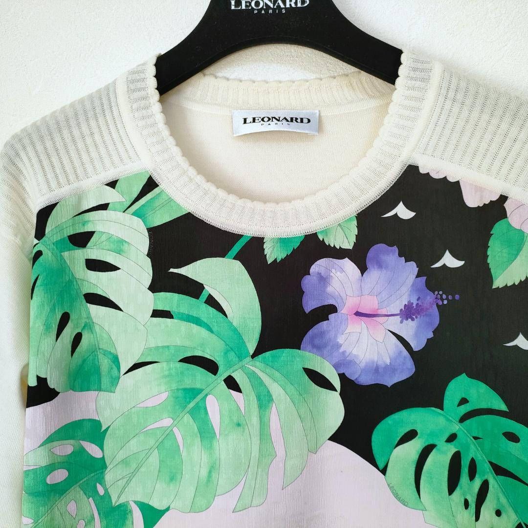 新品同様❤️極近年❤️40 L❤️レオナール❤️ニット プルオーバー❤️パリ