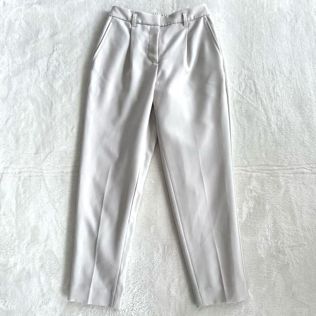 プラステ スーツ XS XXS ノーカラー パンツ セットアップ ベージュ