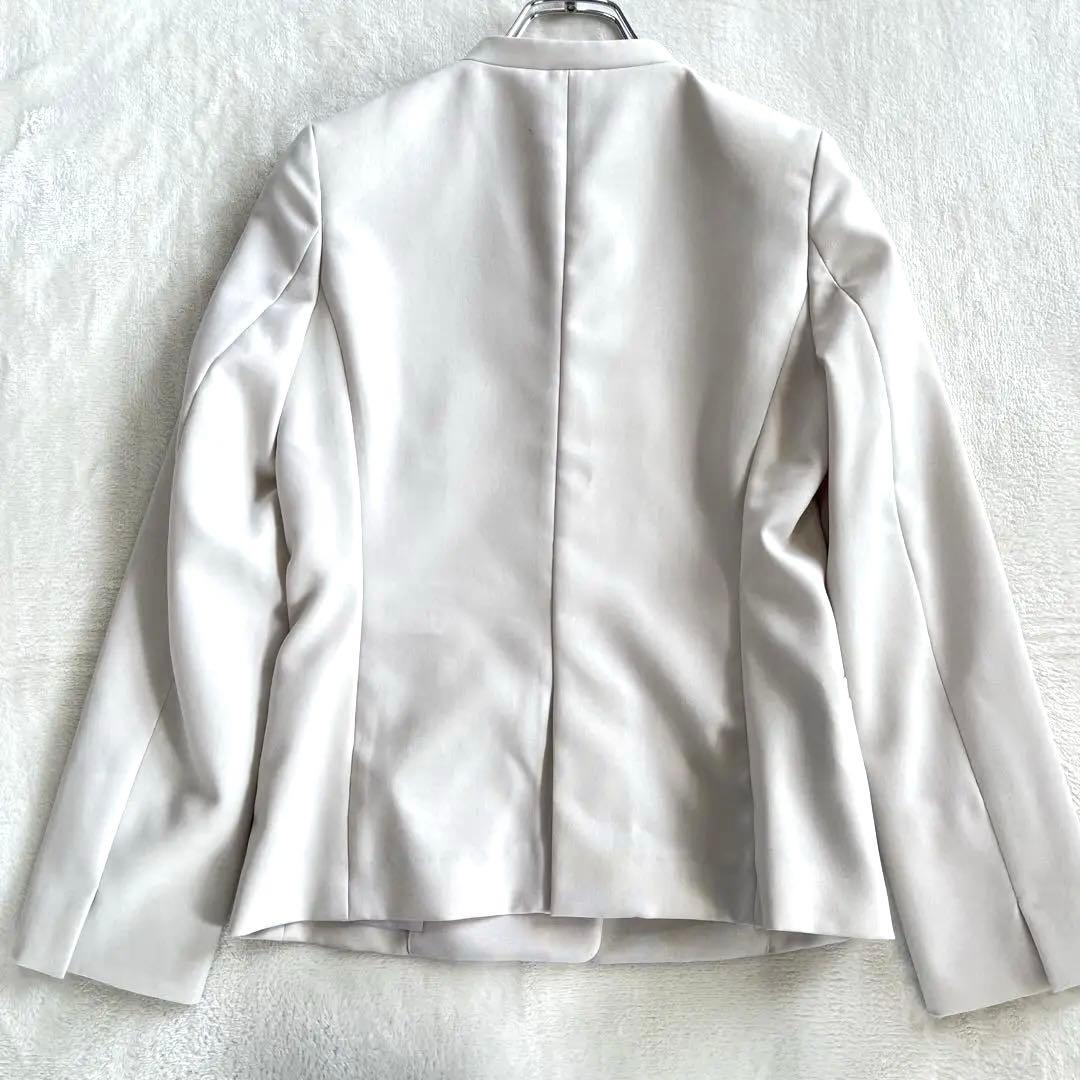 プラステ スーツ XS XXS ノーカラー パンツ セットアップ ベージュ