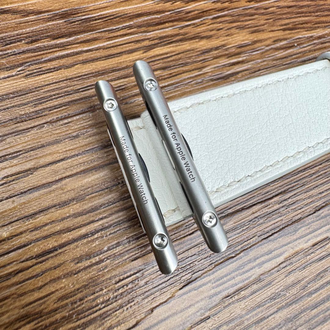 2514 ほぼ未使用　Apple Watch エルメス　ホワイト　レザー