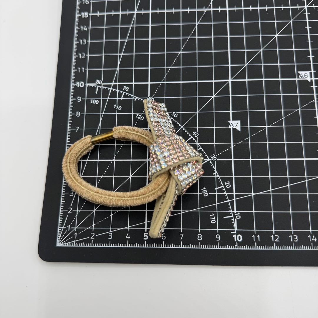 美品　acca アッカ ドレスポニー　リボン　ヘアゴム　ピンク