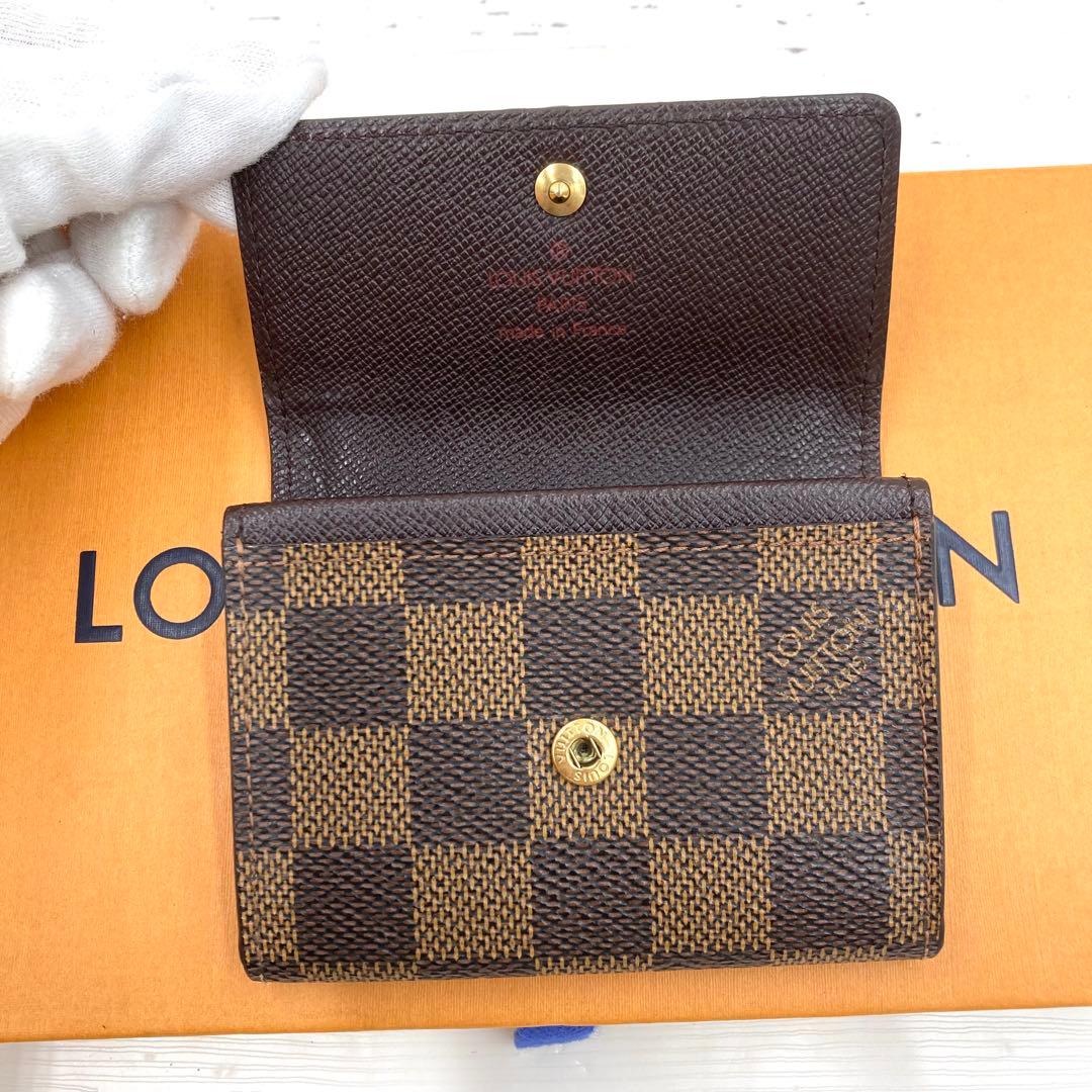 【美品】ルイヴィトン ダミエ ケース ポルトモネプラ エベヌ N61930