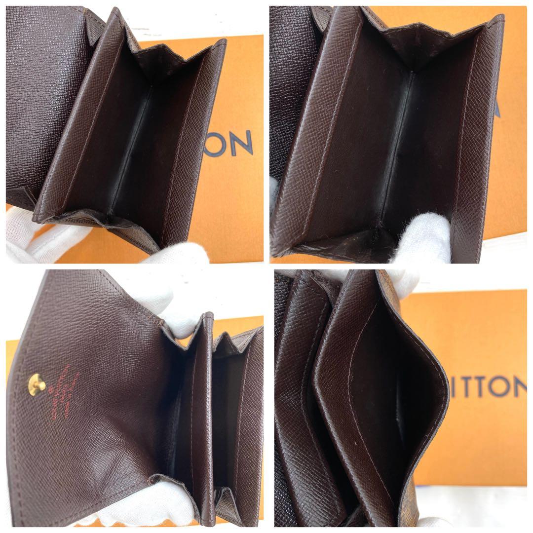 【美品】ルイヴィトン ダミエ ケース ポルトモネプラ エベヌ N61930