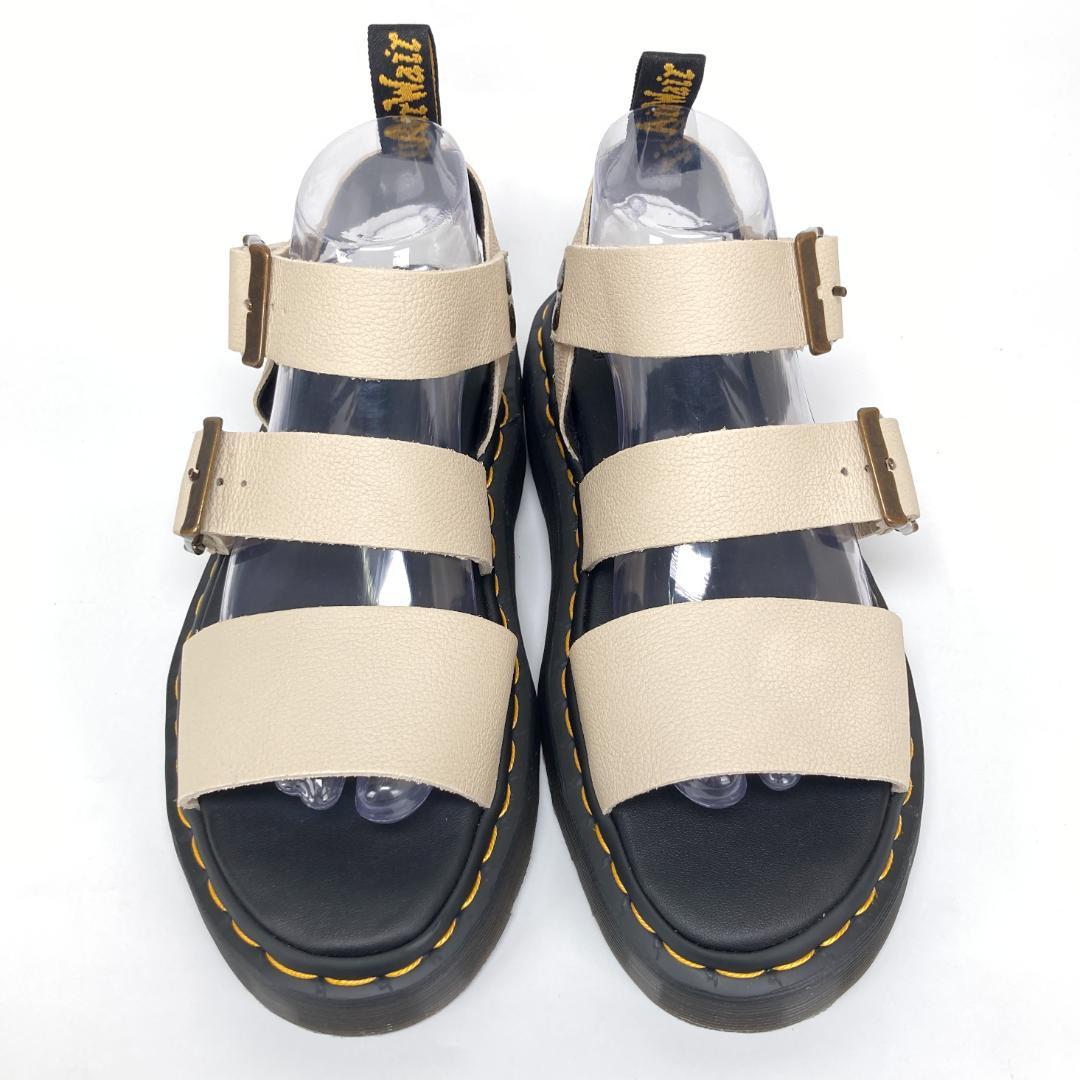 ドクターマーチン　GRYPHON QUAD　レザーストラップサンダル　ベージュ