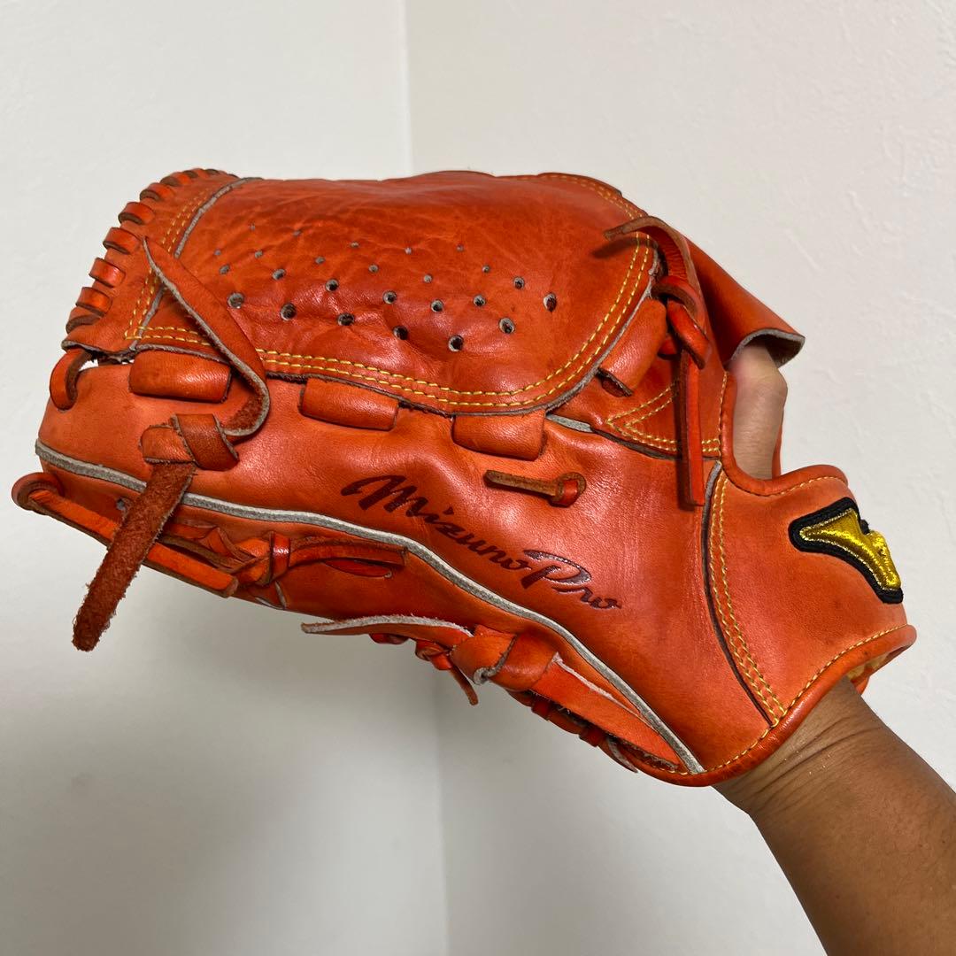 Mizuno Pro 硬式グローブ 投手用/左投用 オレンジ