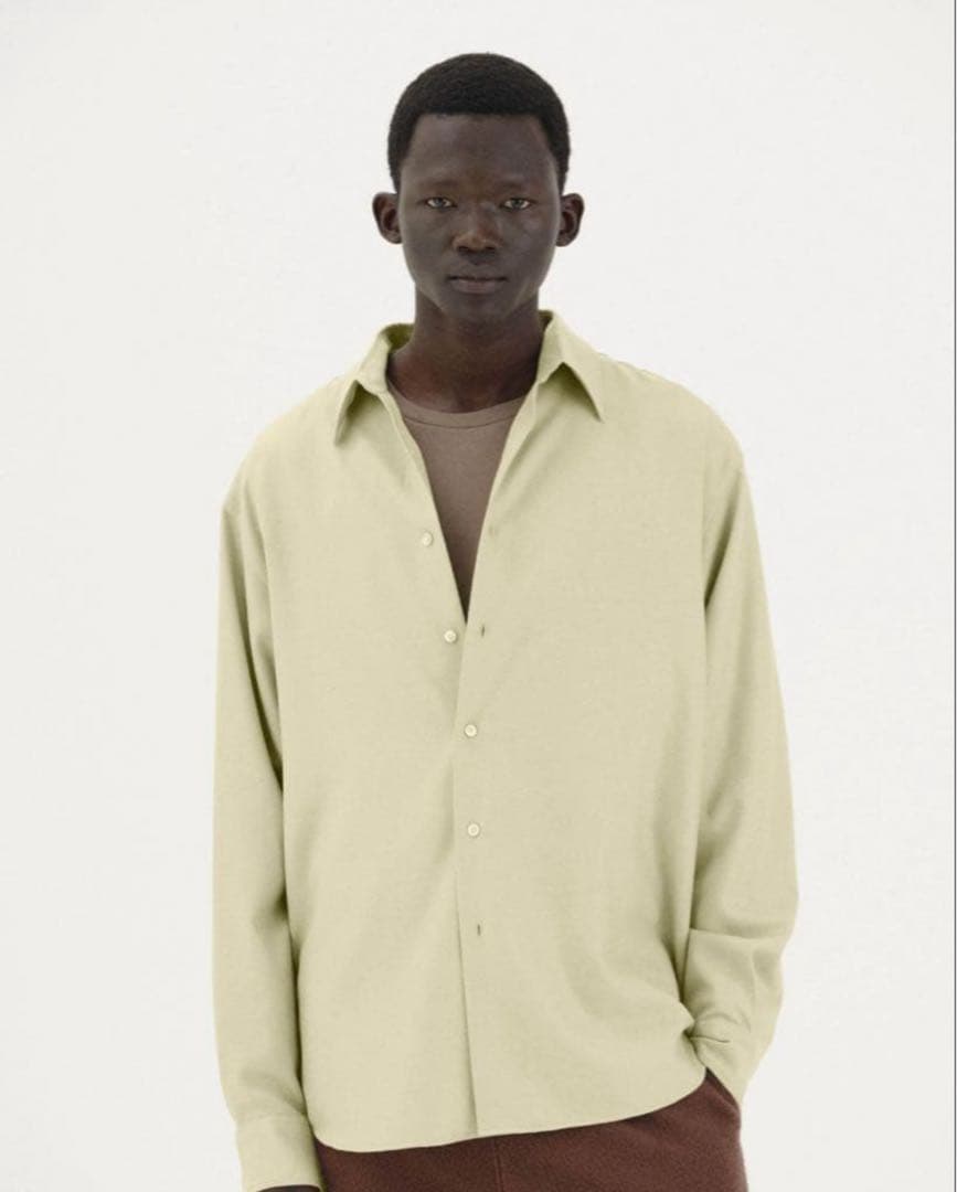 ト*ト様 Auralee SUPER LIGHT WOOL SHIRT KHAK