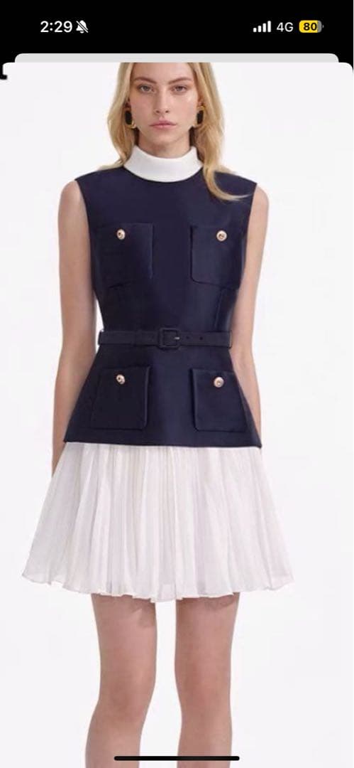 セルフポートレイト　切り替えワンピース